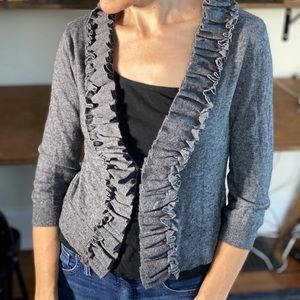 Anthropologie Tabitha Gray Ruffle Sweater.